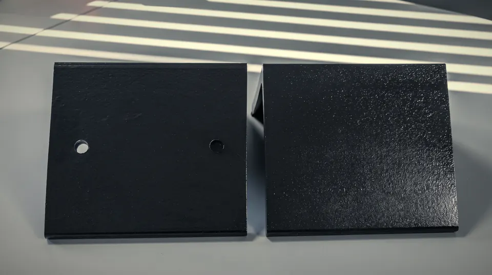 Textured black panels