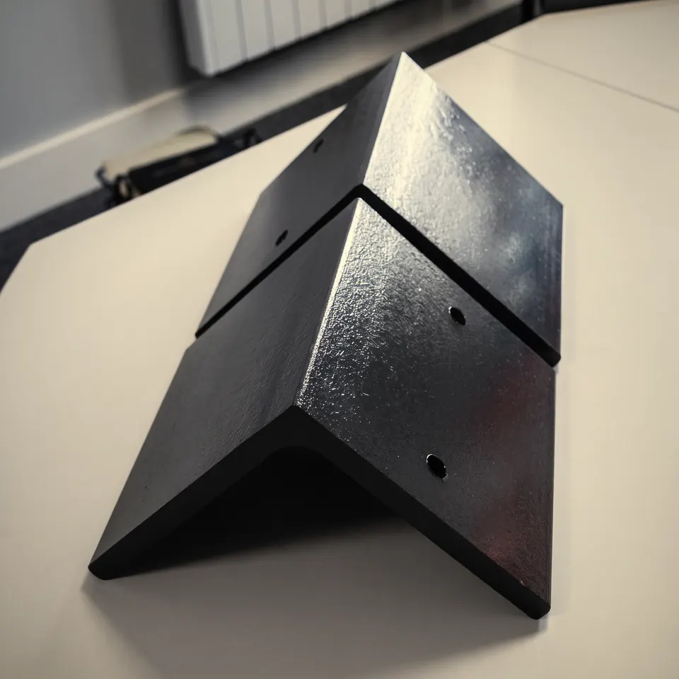 Finished parts with a textured black powder coat